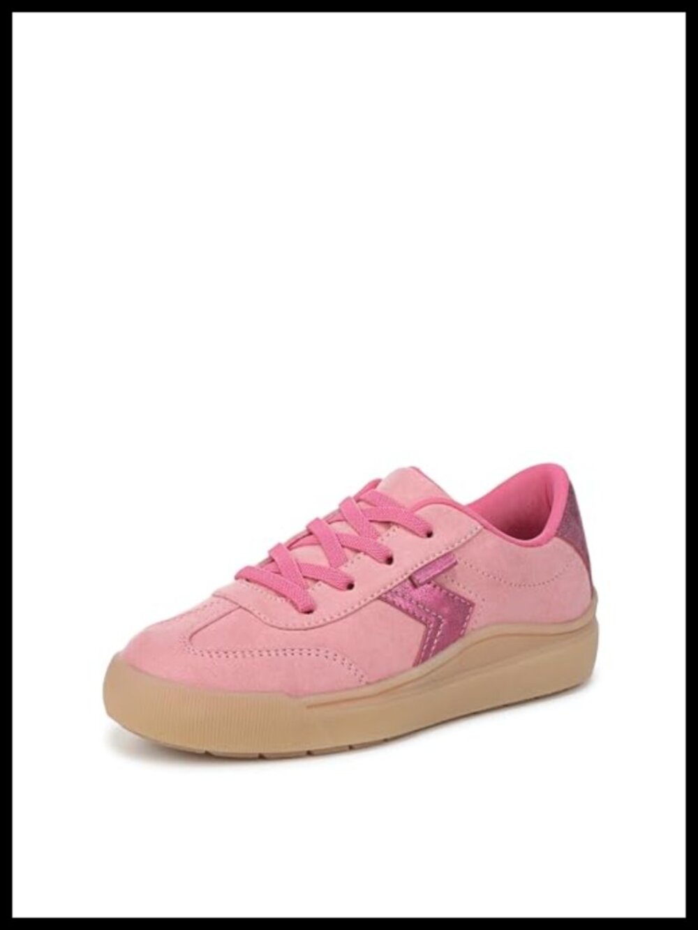 Girls' Sneakers Microfiber Lace-Up Slip-On Comfort Shoes